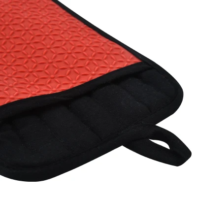 Accesorios de cocina aislamiento térmico de grado alimentario Mitones de silicona para horno Thicken Alfombrilla aislante por calor para cocinar
