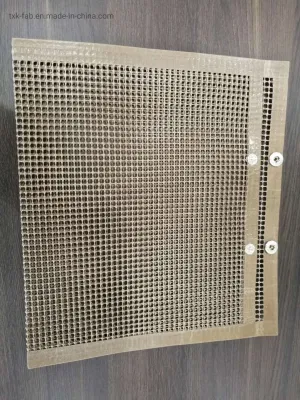 Comida Seguro resistente al calor PTFE Fibra de vidrio BBQ Grill Bolsa de malla