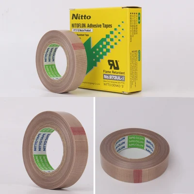 Nitto 973UL Tejido de vidrio de una cinta de PTFE para maquinaria de empaque