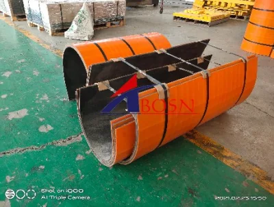 Flexión de color doble forro de UHMWPE transportador de tornillo de la Junta de hoja de UHMWPE