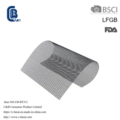 Resistente al calor de grado alimentario de fibra de vidrio PTFE No Stick barbacoa Barbacoa forro de malla de cocción horno Mat