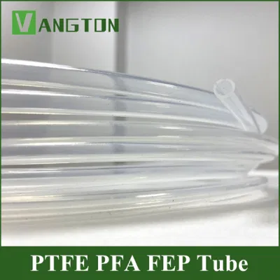 El tubo de pared delgada PFA/FEP/PTFE a tamaño completo