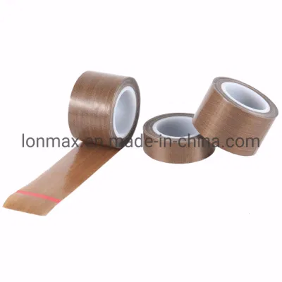 Resistencia al calor de la zona de aislamiento autoadhesivas de fibra de vidrio recubierto de una cinta de PTFE resistente al calor de cinta aislante comercio
