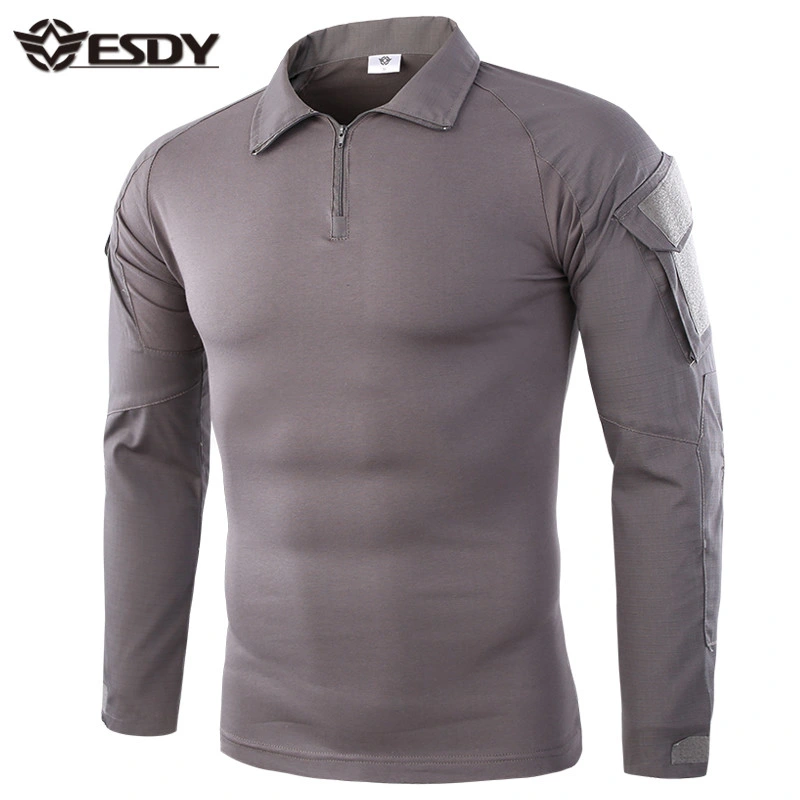 Esdy Men&prime; S Outdoor Hotsales Quick-Drying Long Sleeve Shirt Camouflage Tactical Frog Shirt