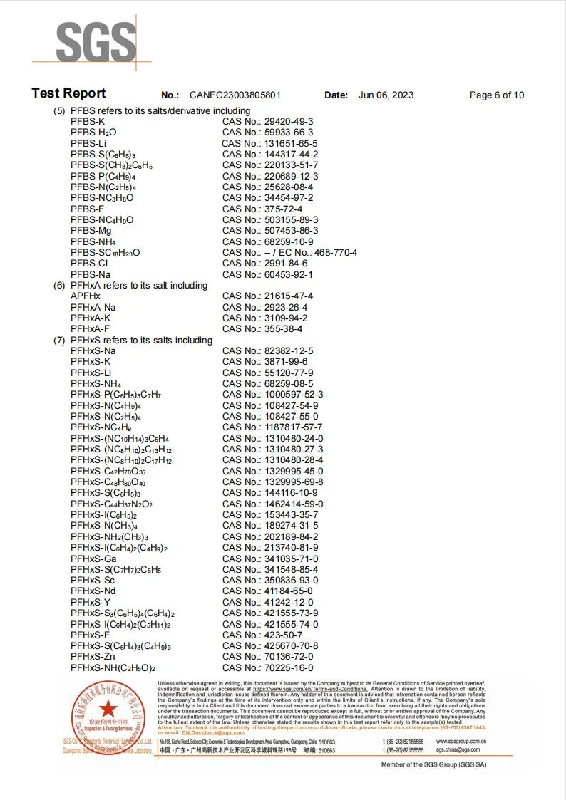 Pfos Less Than 10 Ppb Polytetrafluoroethylene Powder