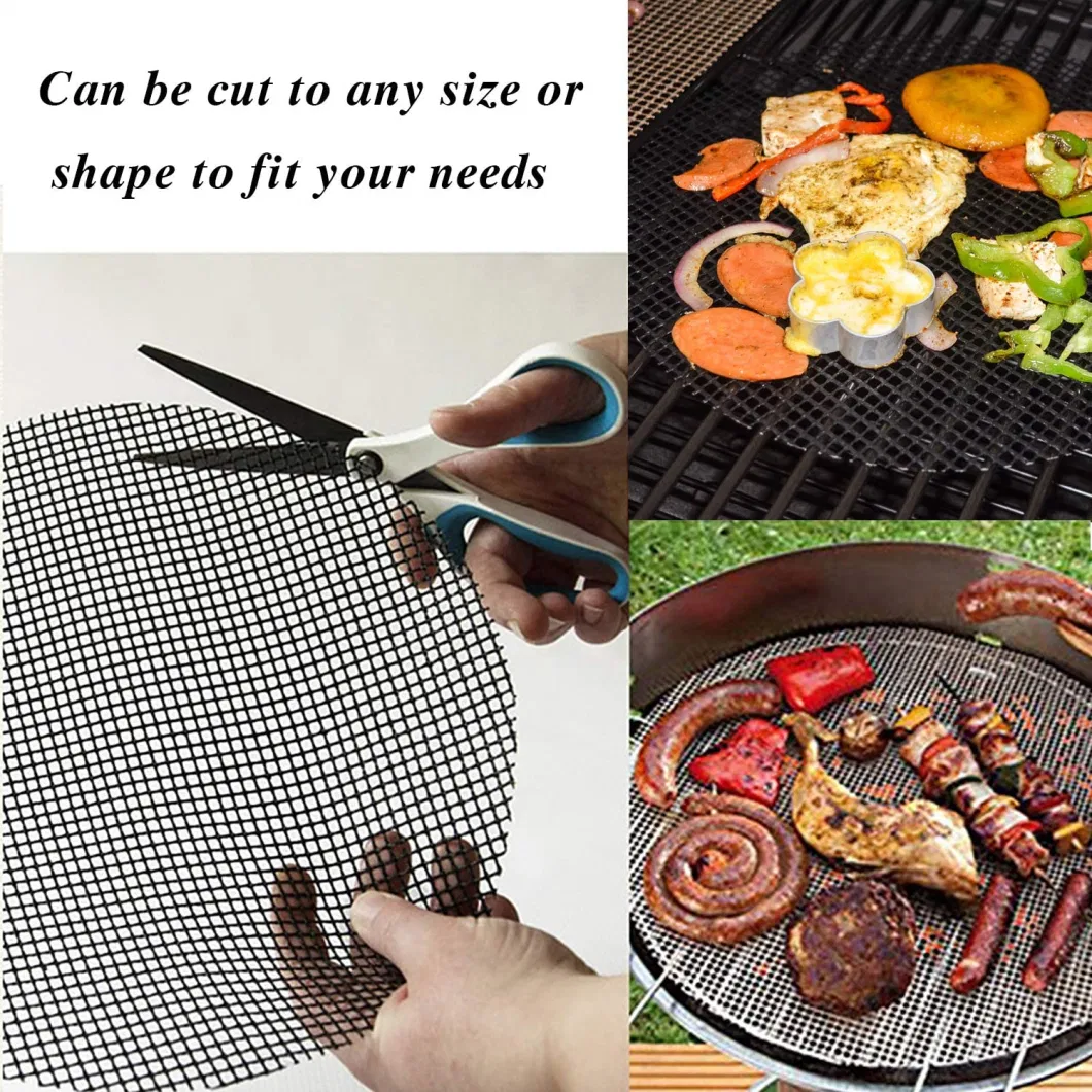 Square BBQ Mat Non-Stick Heat Resistant Mesh Cooking Grill Mat