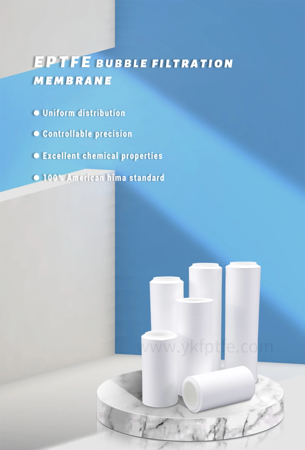 UNM Bacterial Filtration Panel Filter Waterproof Breathable Hydrophilic Membrane PTFE