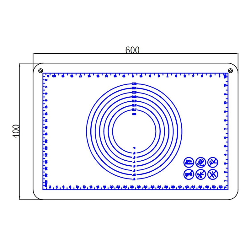 BPA Free Food Grade Waterproof Thicken Non-Stick Reusable Bread Pastry Baking Custom Silicone Mat for Kitchen