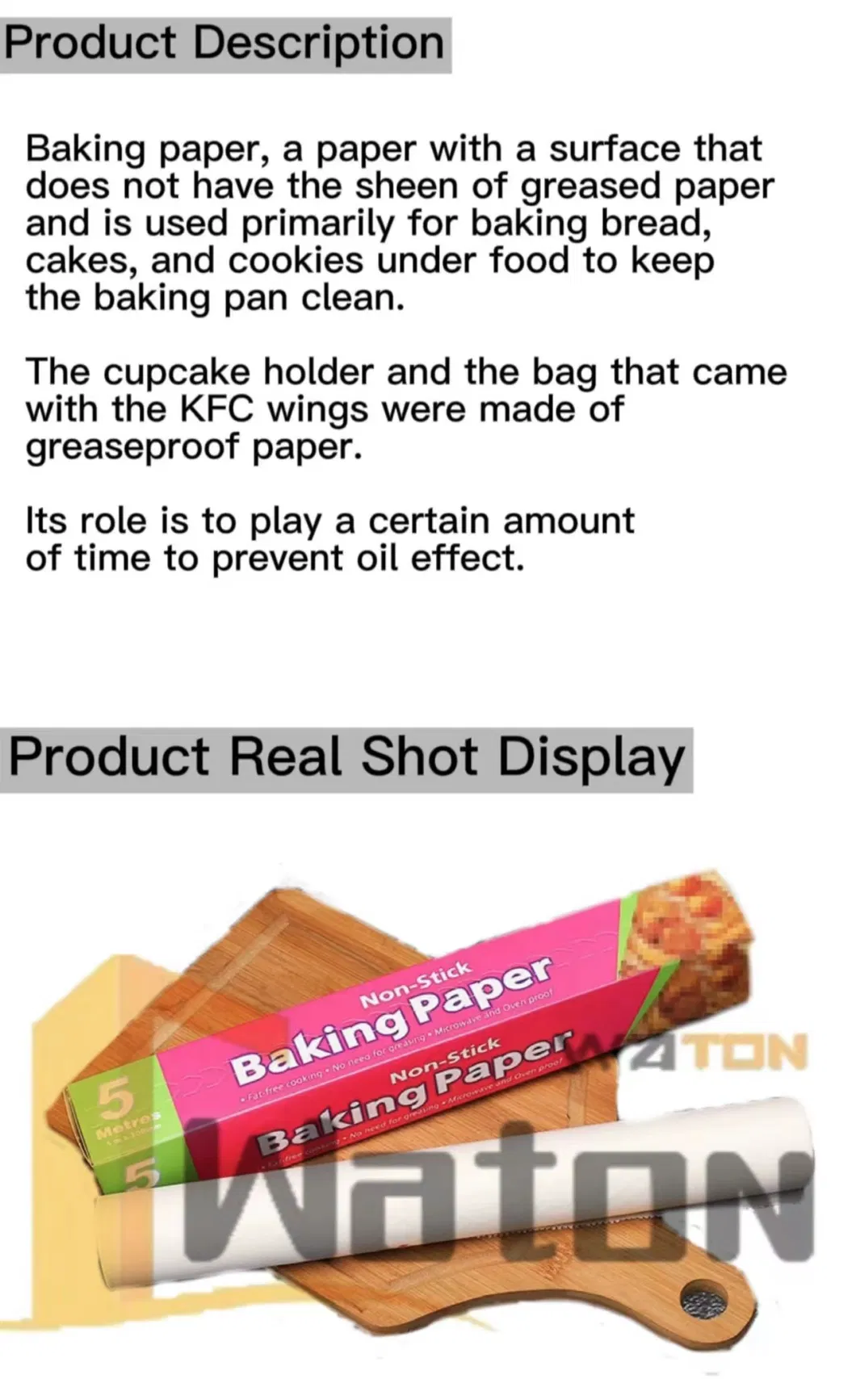 Baking Paper Silicone Double-Sided Coating Is Used in Kitchens and Air Fryers