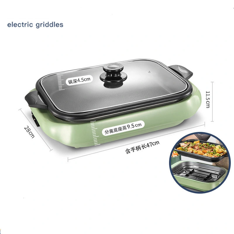 New Electric Multi Function Electric Grill Cookware Non Stick Coating Baking Pan