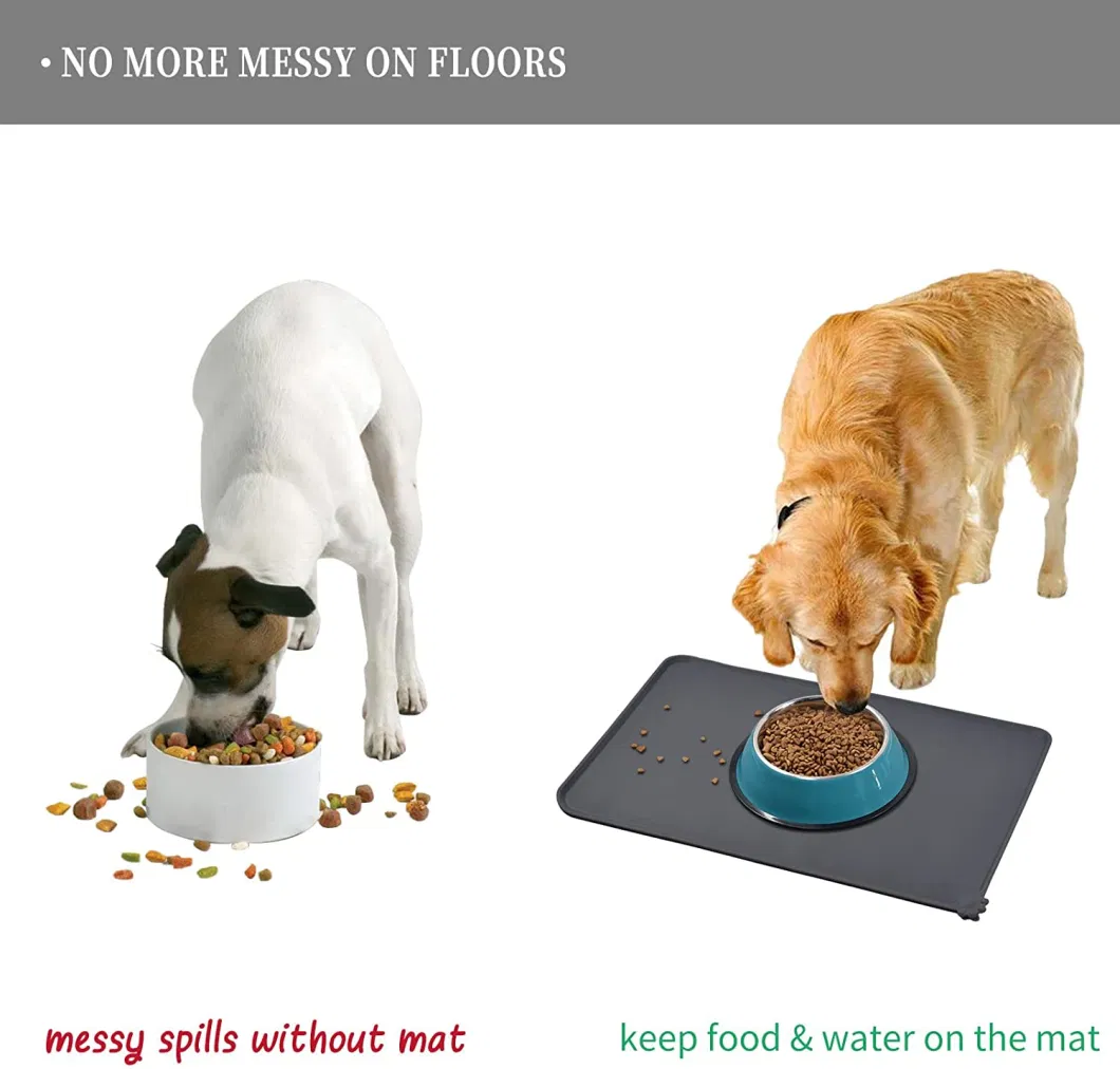 Silicone Dog Cat Bowl Mat Non-Stick Food Pad Water Cushion Waterproof