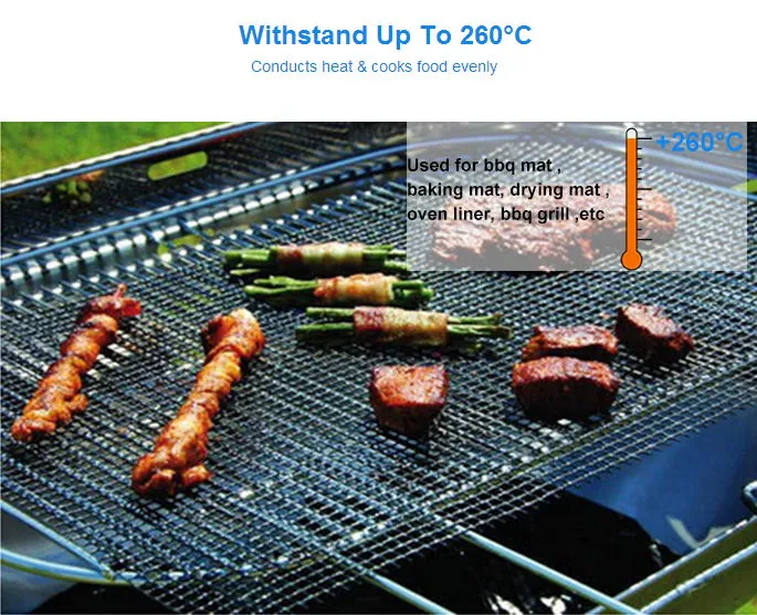 PTFE Coated Non-Stick BBQ Grill Mat