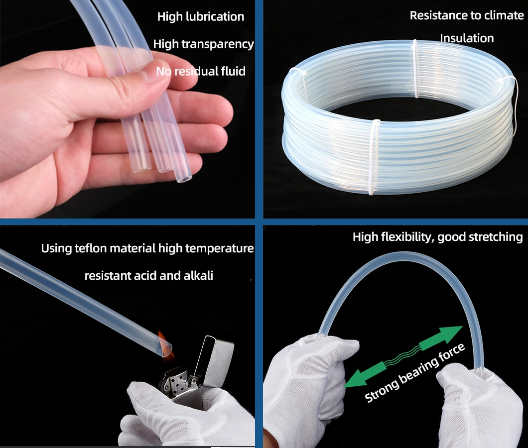 Heat-Resistant Heat Shrink Tubing Transparent Extruded Plastic Tubes FEP PFA PTFE Pipe