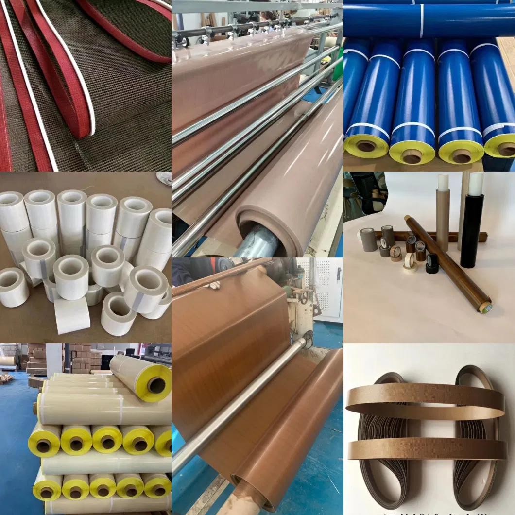 PTFE Silicone Rubber PU Vermiculite Acrylic Graphite Calcium Silicate Al-Foil Coated Laminated Fiberglass Cloth Silica Glass Cloth Steel Wire Cloth