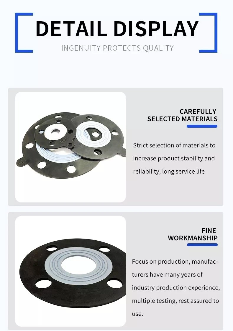 PTFE + EPDM Flange Gaskets Are Widely Used in Water Pipe Pump Fittings and Valves
