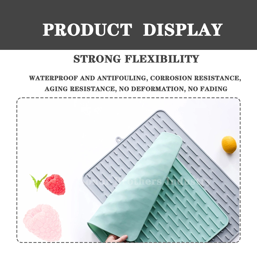 Heat-Resistant Insulating Countertop Placemat Anti-Slip Silicone Trivet Kitchen Table Dish Drying Mat