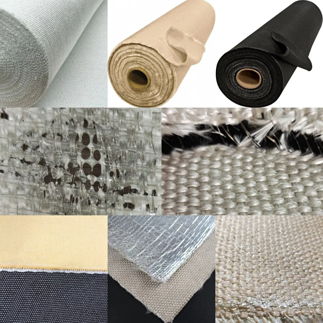 PTFE Silicone Rubber PU Vermiculite Acrylic Graphite Calcium Silicate Al-Foil Coated Laminated Fiberglass Cloth Silica Glass Cloth Steel Wire Cloth