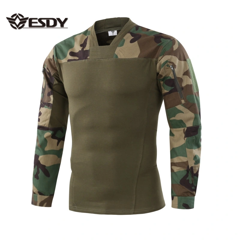 Tactical Long Sleeve Shirt Hiking Uniform Camo Shirt