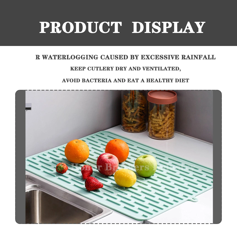 Heat-Resistant Insulating Countertop Placemat Anti-Slip Silicone Trivet Kitchen Table Dish Drying Mat