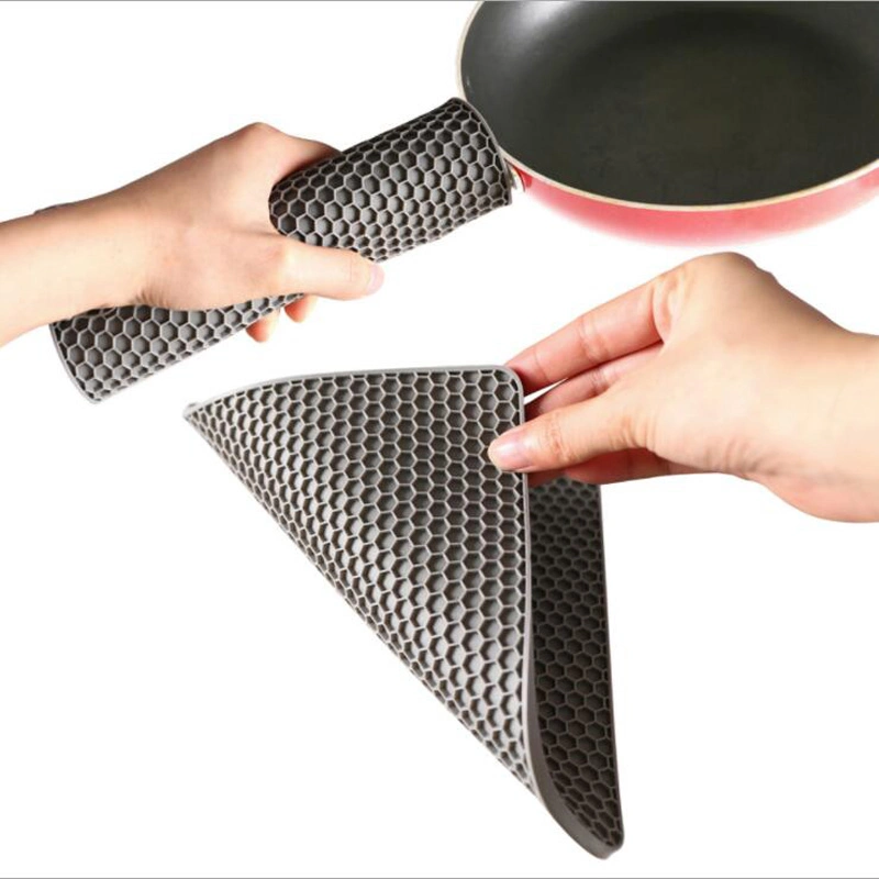Honeycomb Mat Silicone Square Placemat Heat Insulation Pad Anti-Scald Oven Mat Esg15677