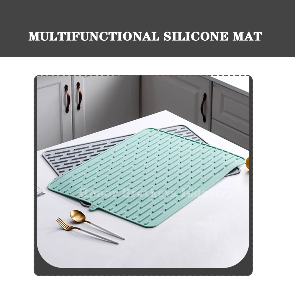 Heat-Resistant Insulating Countertop Placemat Anti-Slip Silicone Trivet Kitchen Table Dish Drying Mat