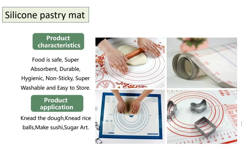 Custom Large Pastry Resistant Nonstick Fiberglass Kitchen Silicone Baking Mat