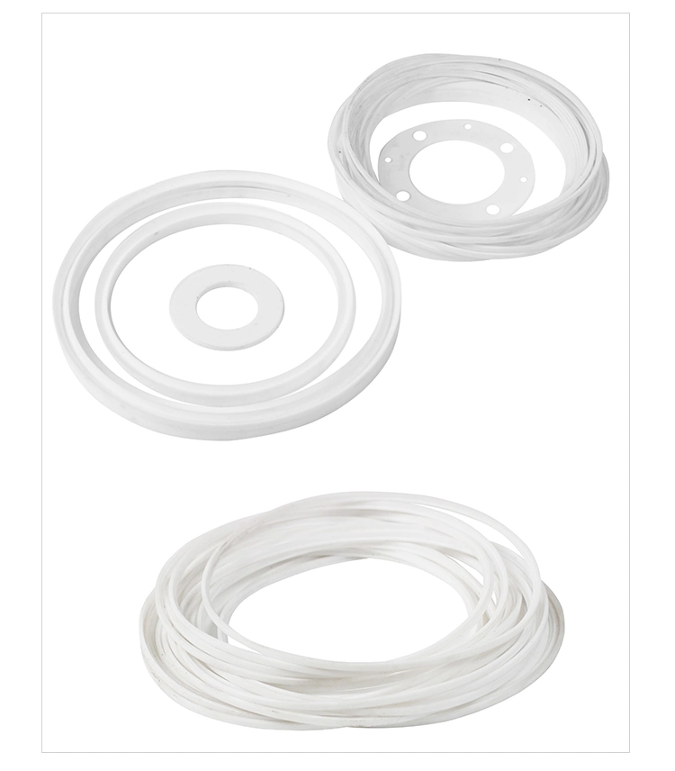 Factory Direct Sale Wholesale White Plastic Sealing Ring PTFE Flange Gasket Food Grade Sanitary Clamp PTFE Gasket Seal Ring