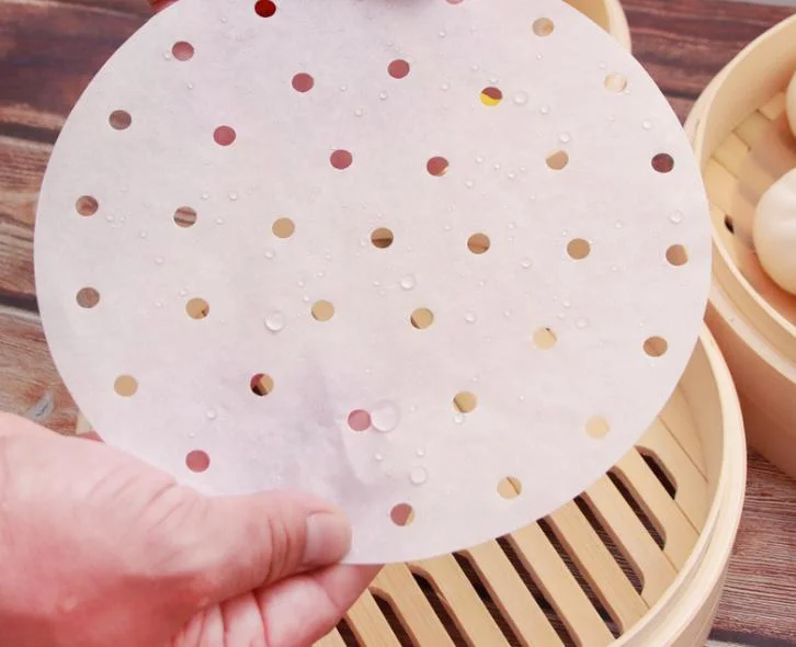 Cut Perforated Silicone Nonstick Parchment Paper for Steaming Liners/Baking Air Fryer Liners