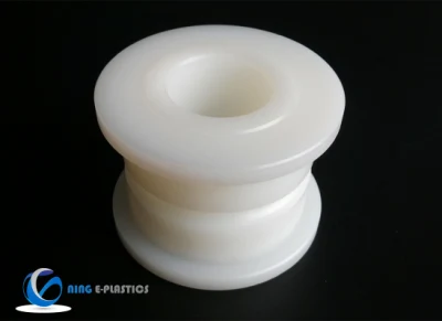 Parti di lavorazione CNC in plastica boccola rullo puleggia ruota in nylon Mc Manicotti flangiati PA6, guarnizione in PTFE blocco PE