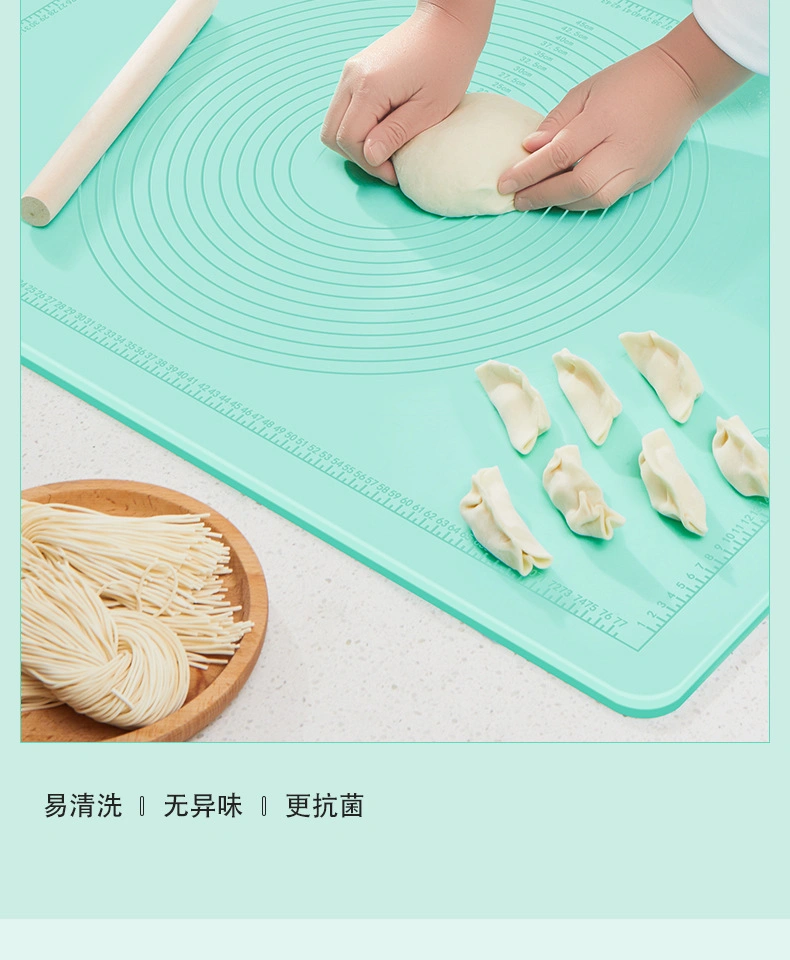 China Larger Thicken Multi Purpose Silicon Dough Rolling Mat Heat Resistannt Silicone Baking Mat for Making Cookie Marcaro