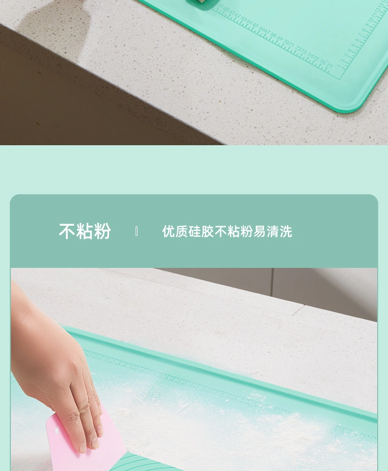 China Larger Thicken Multi Purpose Silicon Dough Rolling Mat Heat Resistannt Silicone Baking Mat for Making Cookie Marcaro