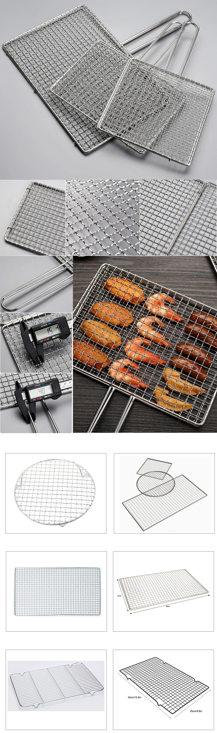 Top Selling Nonstick Fish Vegetable Smoker Set Grilling BBQ Grill Mesh Mat