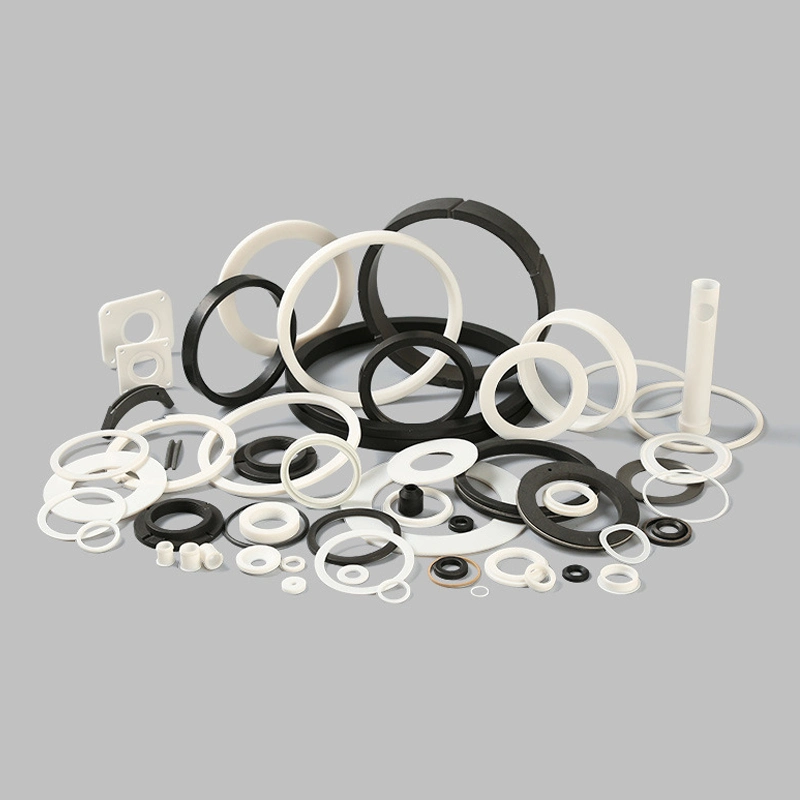 Customized PTFE Sealing Gasket Retaining Ring Shaft Sleeve V-Ring Valve Seat PTFE Seal Gasket Engineering Plastics Special Plastics