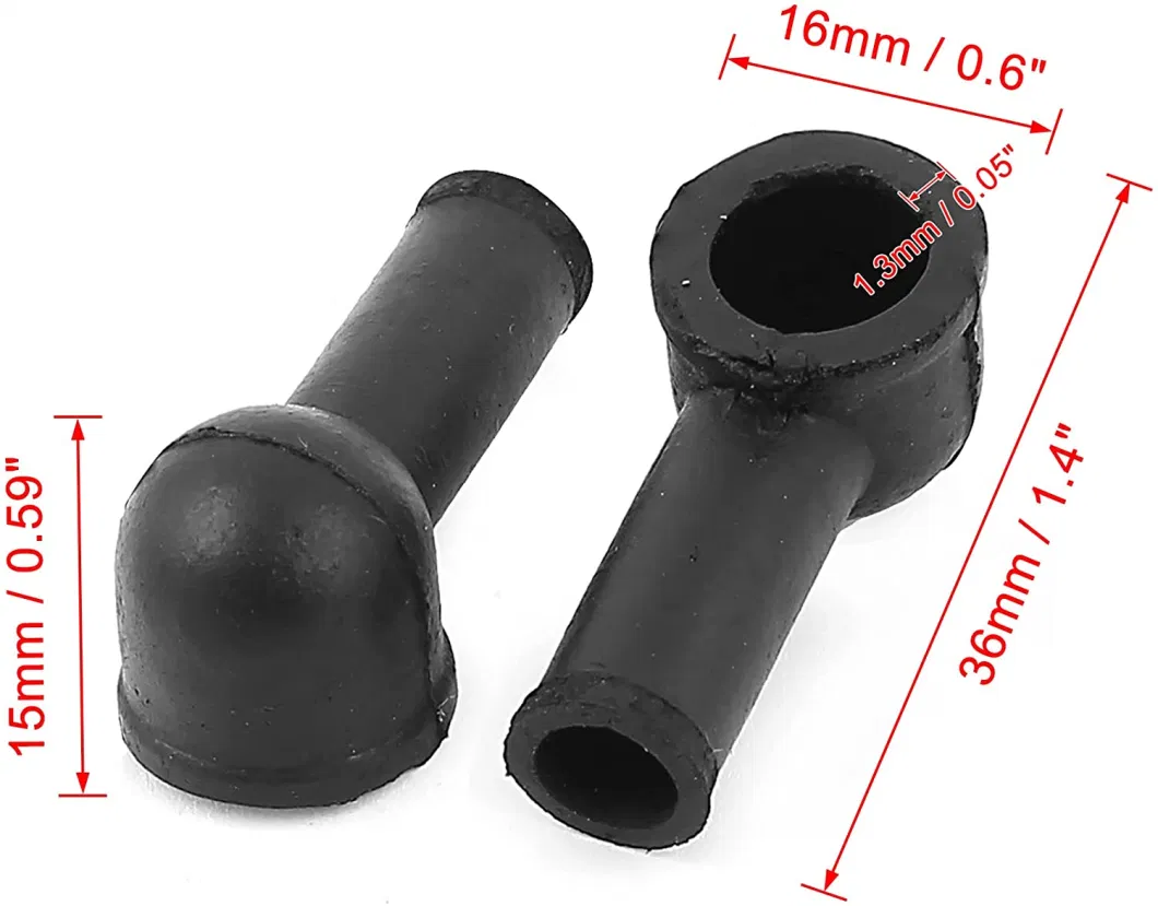 Terminal Insulating Rubber Covers 12mm X 8mm