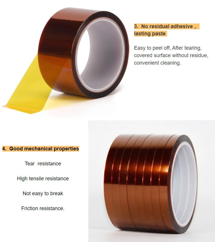 Heat Resistant Transfer Sublimation Reflective Tape Gold High Temperature Insulation Polyimide Tape