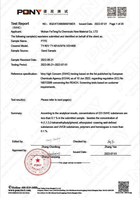 Chinese Factory Supplying PTFE Resin Raw Material for No-Sticky Coating for Cooking Ware