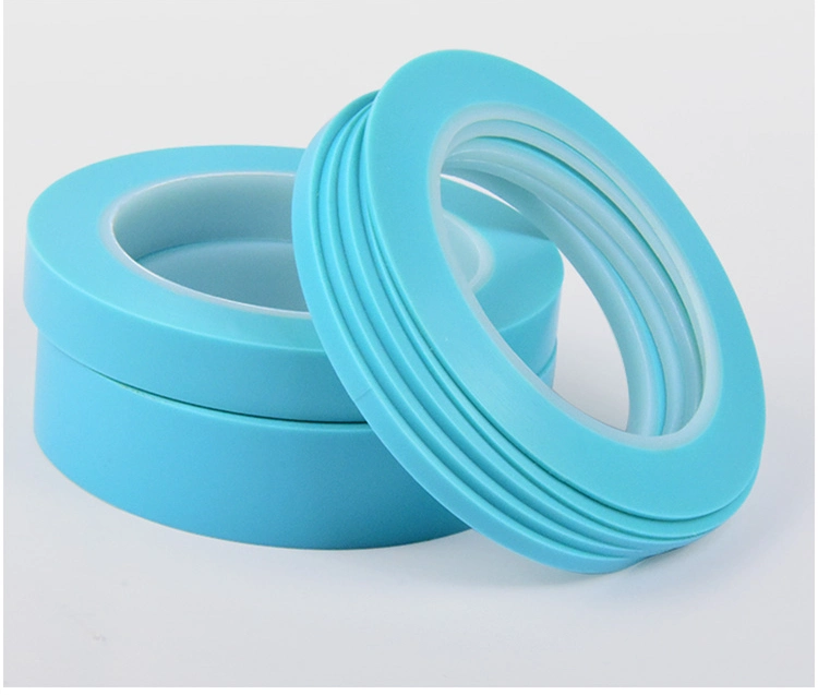 Manufacturer Heat Resistant Vinyl PVC High Temperature Wrapping Cables Wires 1mm Blue Fine Line Masking Painter Tape