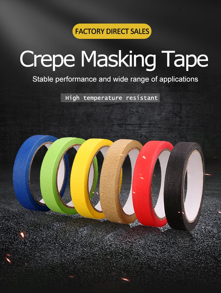 Pre Masking Tape Pre Cut Heat Resistant Crepe Paper Replace Paint Protection Masking Tape Automotive Price Manufacturer