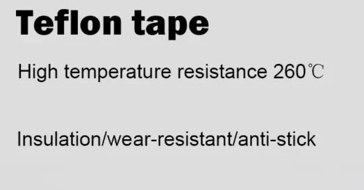 PTFE teflon High Temperature Silicone Coating Fiberglass Vacuum Sealing Insulation Tape