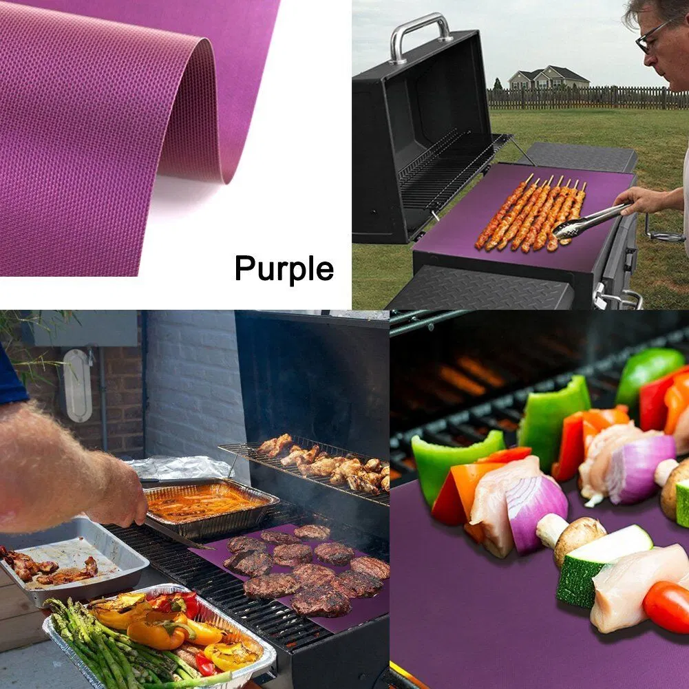 Colorful PTFE Fiberglass BBQ Grill Mat