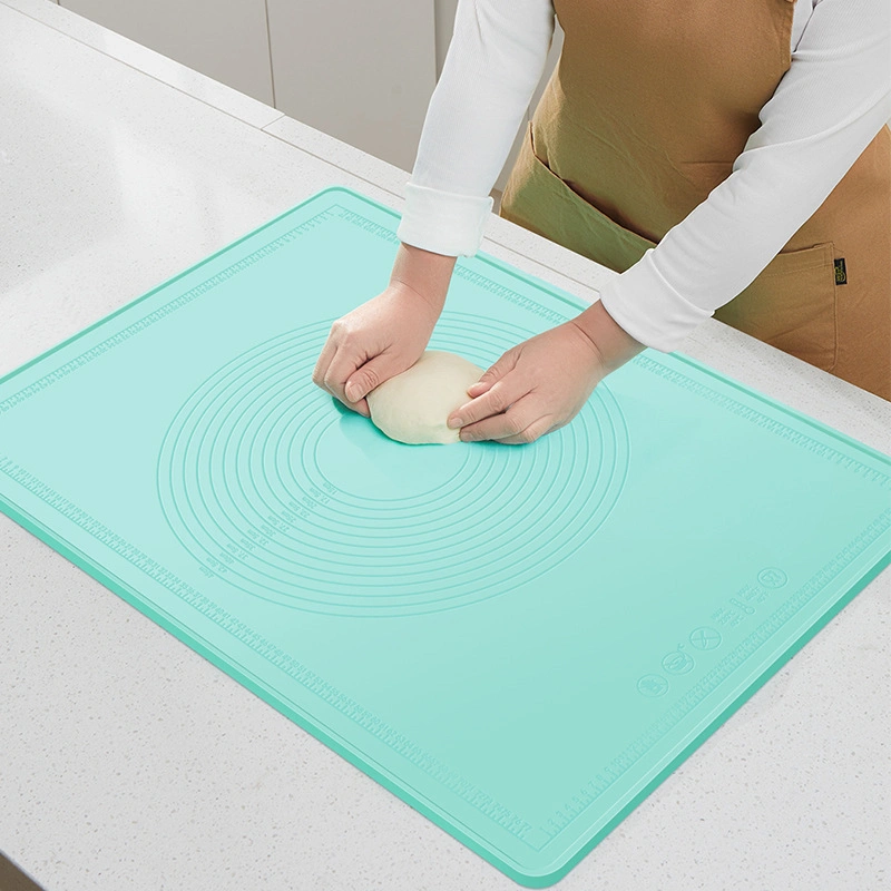 China Larger Thicken Multi Purpose Silicon Dough Rolling Mat Heat Resistannt Silicone Baking Mat for Making Cookie Marcaro