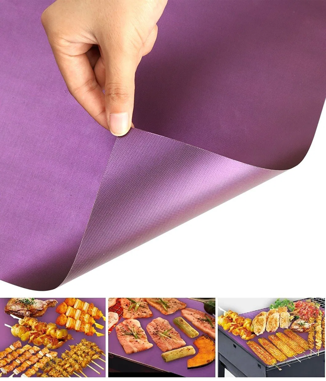 Colorful PTFE Fiberglass BBQ Grill Mat