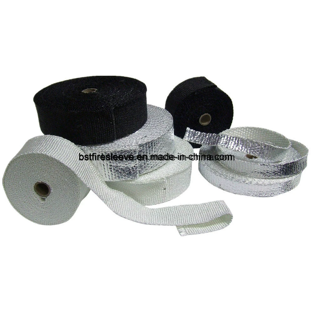 China Manufacturer Aluminum Foil Silicone Vermiculite Glass Fiber High Temperature Heat Resistant and Thermal Insulating Fiberglass Woven Tape