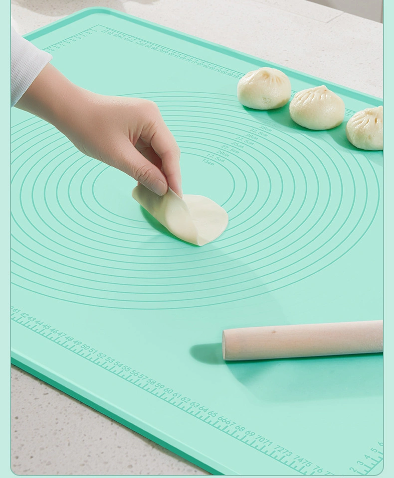 China Larger Thicken Multi Purpose Silicon Dough Rolling Mat Heat Resistannt Silicone Baking Mat for Making Cookie Marcaro