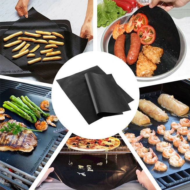 Factory Whosesale Reusable PTFE Non-Stick BBQ Grill Mat