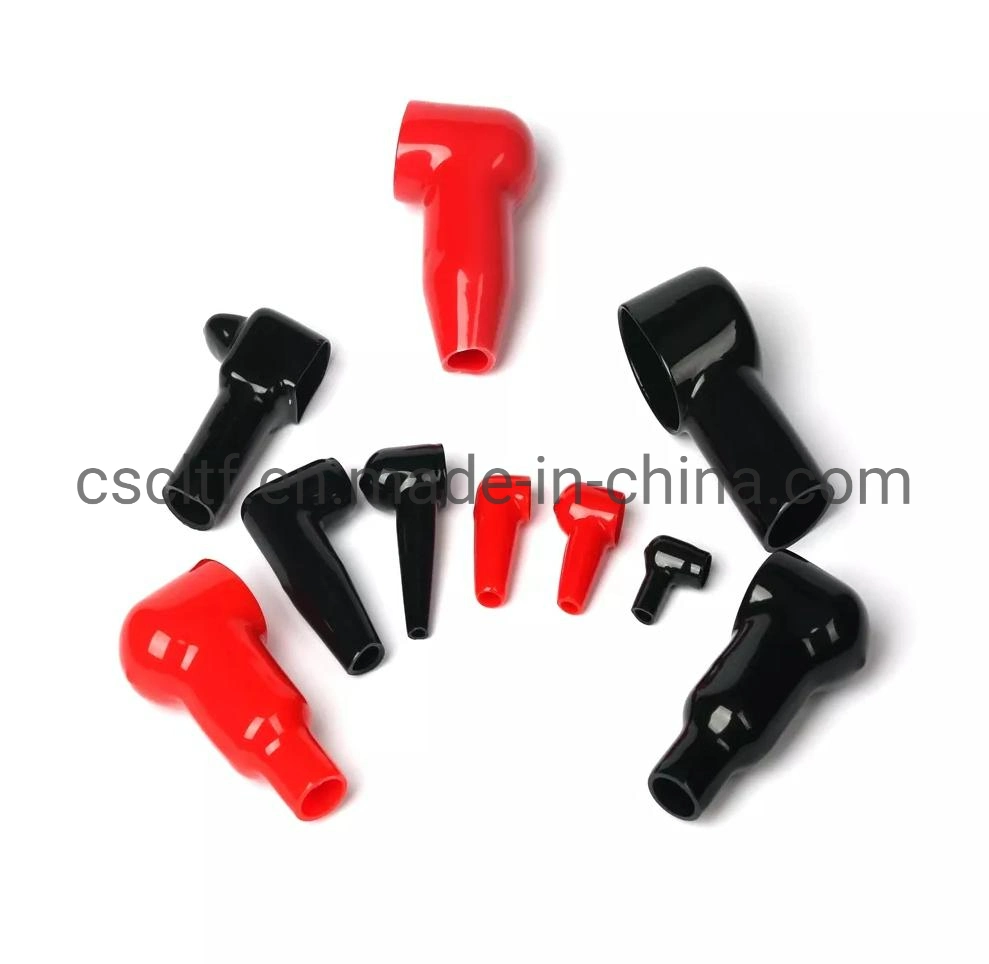 Wholesale Soft PVC Rubber Boot Sleeve Insulation Cap Positive and Negative Cable Insulated Cover Wire Wiring Harness Battery Terminal Protector Cover Black Red