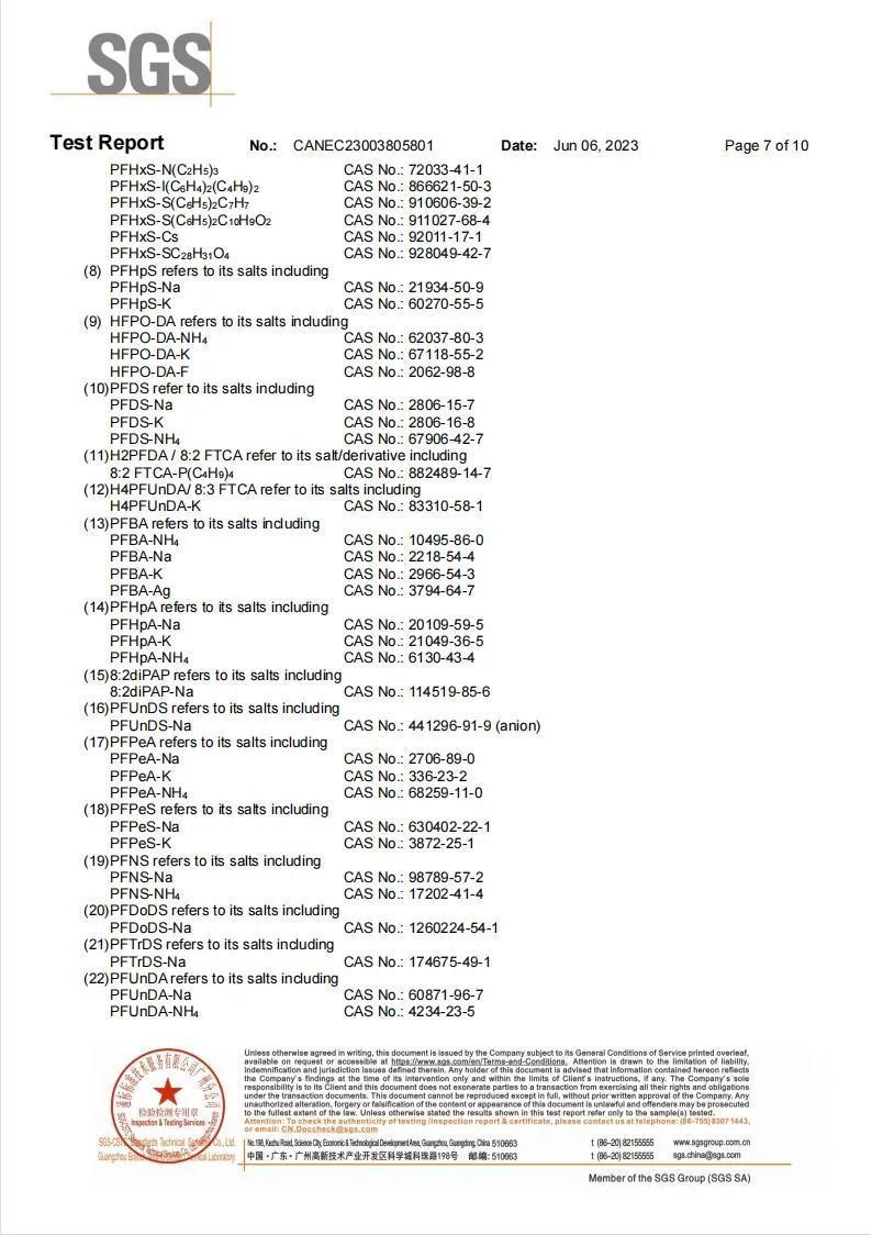 Pfos Less Than 10 Ppb Polytetrafluoroethylene Powder