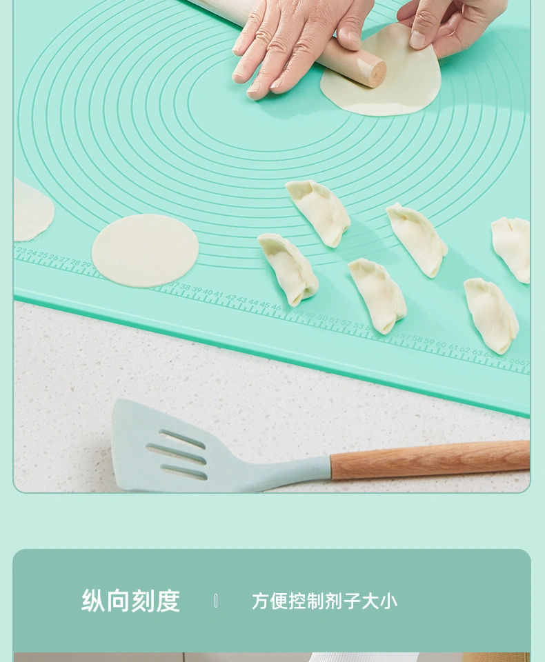 China Larger Thicken Multi Purpose Silicon Dough Rolling Mat Heat Resistannt Silicone Baking Mat for Making Cookie Marcaro