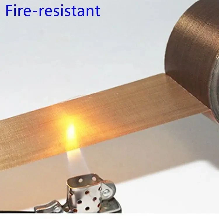 Wear-Resistant Thermal Insulation PTFE Fiberglass Teflones Tape High Temperature Resistance Adhesive Tape