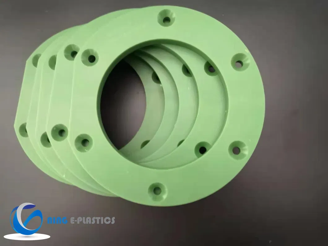 Plastic CNC Machining Parts Mc Nylon Wheel Pulley Roller Bushing PA6 Flange Sleeves PE Block PTFE Gasket